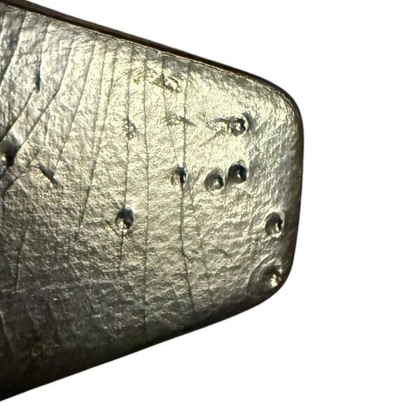 Mens Fossil F2 Black Smooth Leather Belt w Gold Hardware - Sz L - Picture 2 of 2